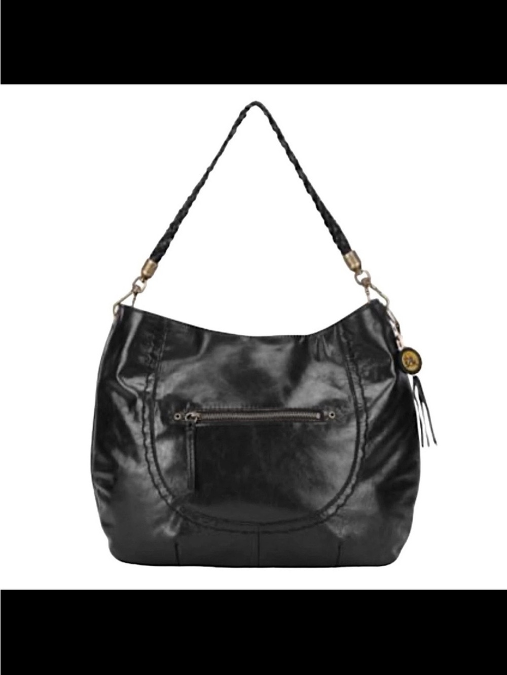 The Sak Black Braided-Handle Shoulder Hobo